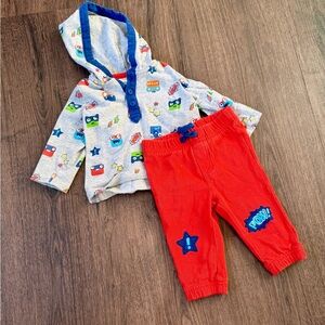 Gymboree Red and Gray Kids Matching Set